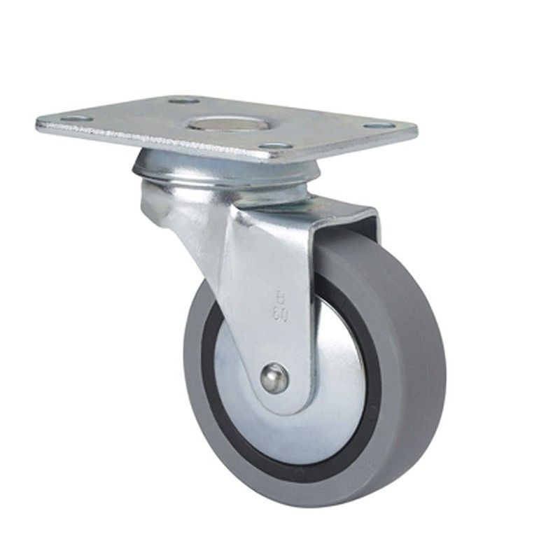 Rueda doméstica ALEX serie B. Rueda Goma Gris Girat. C/Pletina "B" 40