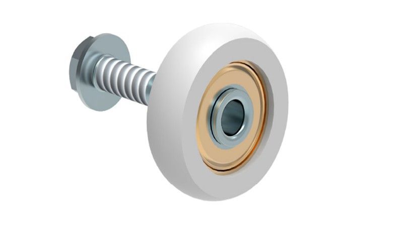 Rueda lona lateral nylon con rodamiento Ø 31