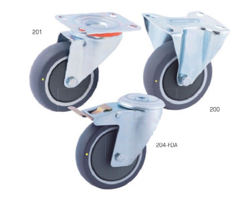 Rueda poliuretano antiestática Ref.200/201/204.Serie Music