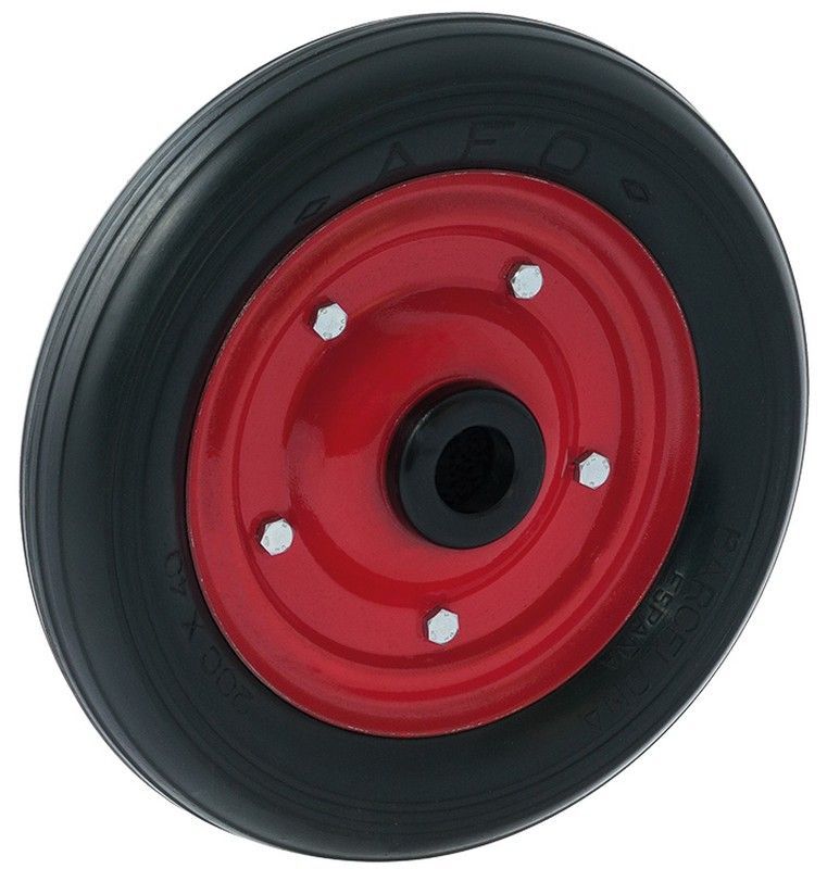 Rueda suelta de goma negra. Ref. 58 . Serie Saeta/Zenit