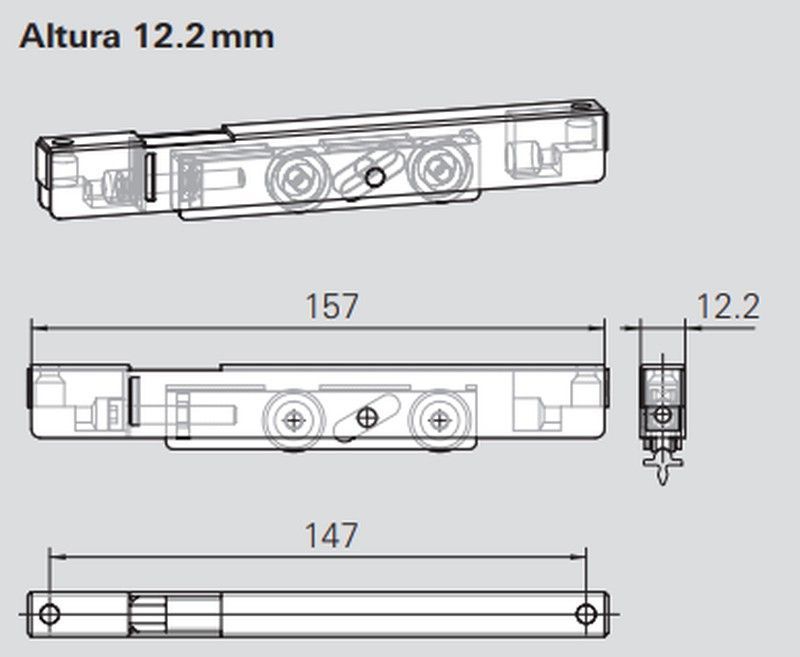 Rueda Tandem Regulable 120 kg