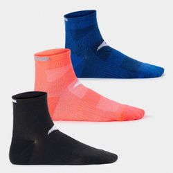 Running Night Socks Black Blue Coral