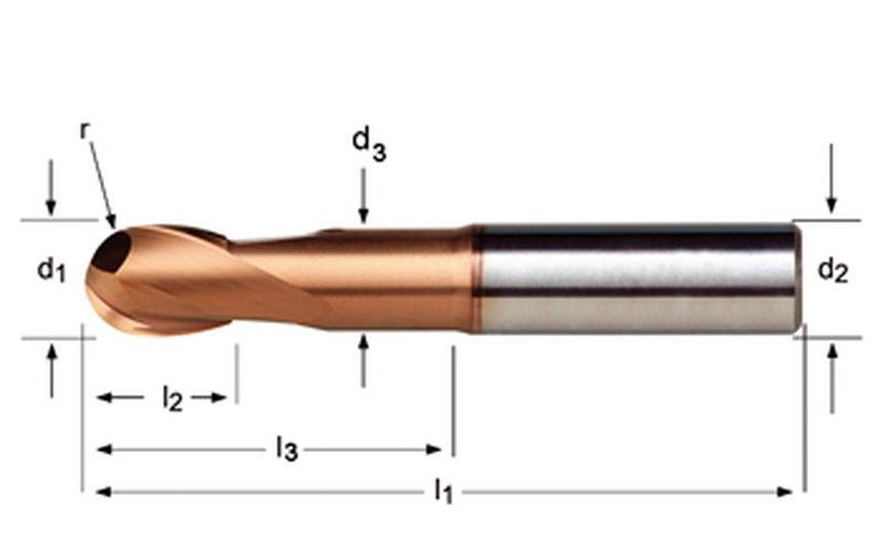 S529 - dormer metal duro tisin din 6535 ha shank fresas con punta esferica n dormer dormer