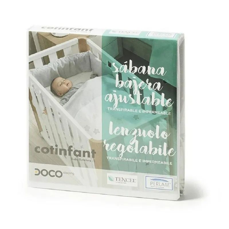 Sábana bajera protectora de TENCEL para cuna 120x60 DOCO Cotinfant