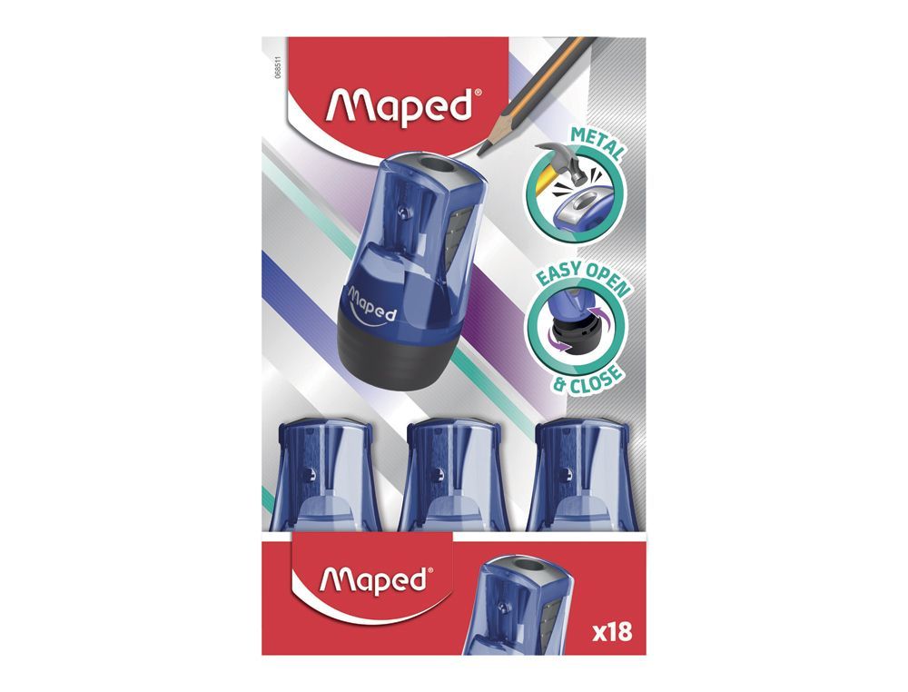 Sacapuntas maped metalico tonic 1 uso con deposito