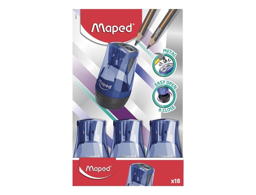 Sacapuntas maped metalico tonic 2 usos con deposito