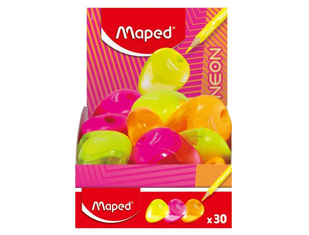 Sacapuntas maped plastico igloo 1 uso neon