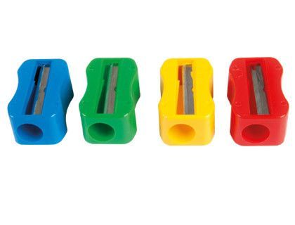 Sacapuntas Mor de Plastico 1 Uso Sin Tornillo Forma Rectangular Ergonomica