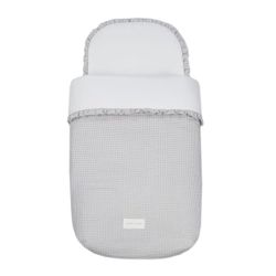 Saco capazo Pasito a Pasito Little Bloom Vichy gris