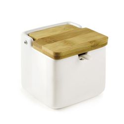 Salero/Azucarero Ceramica Tapa Bamboo
