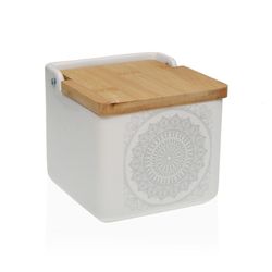 Salero para Cocina Diseño Mandala Tapa Bambú
