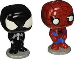 Salero pimentero spiderman y venom.