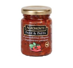 Salsa pan & pasta tomate ciliegino y peperoncino agromonte 106 grs