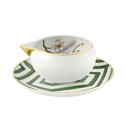 Salsera c/Platillo porcelana Amazónia, Ø19,1x6,8 cm