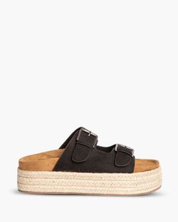 Sandalia De Esparto Con Plataforma Negro marca Corina REF. M4395