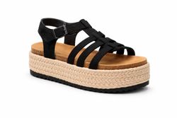 Sandalia Mediterránea Plataforma Negro