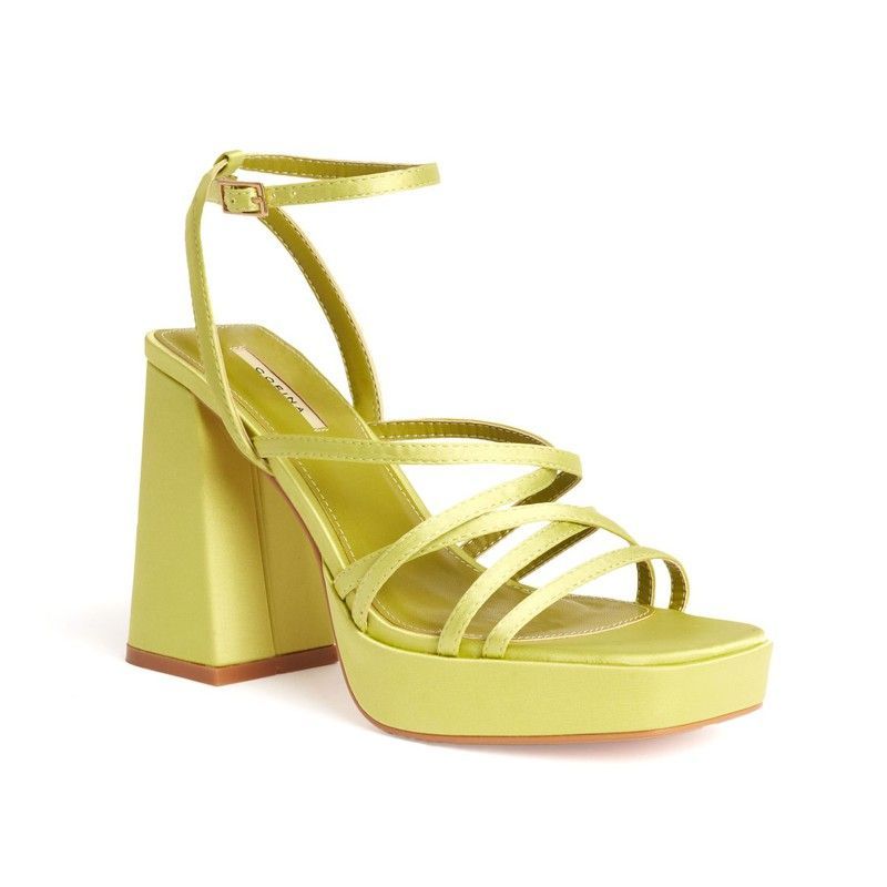 Sandalia plataforma detalle tiras de color Lima