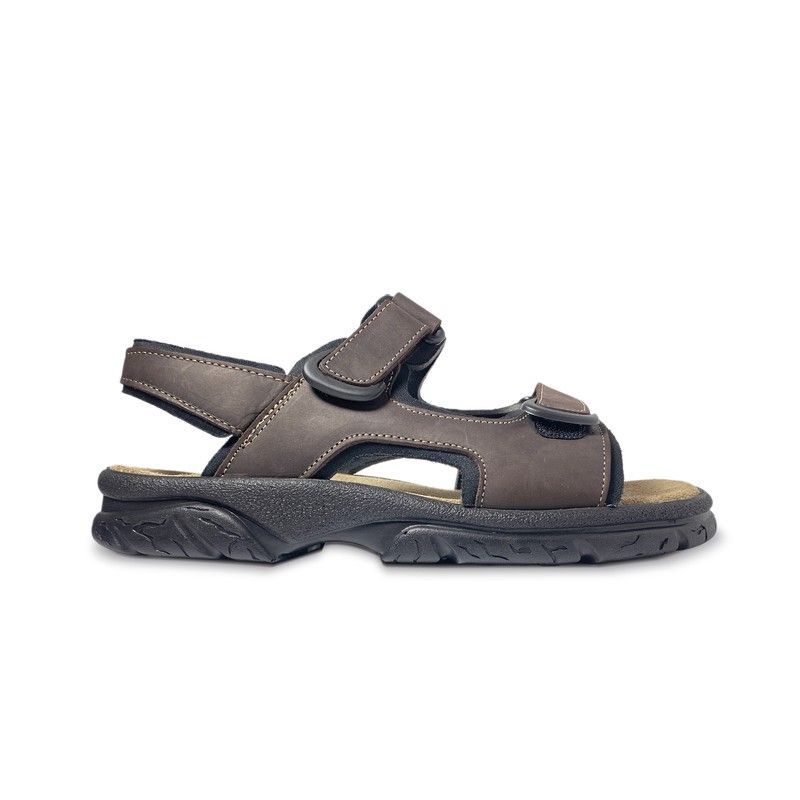 Sandalia Todoterreno De Piel Para Hombre Marrón