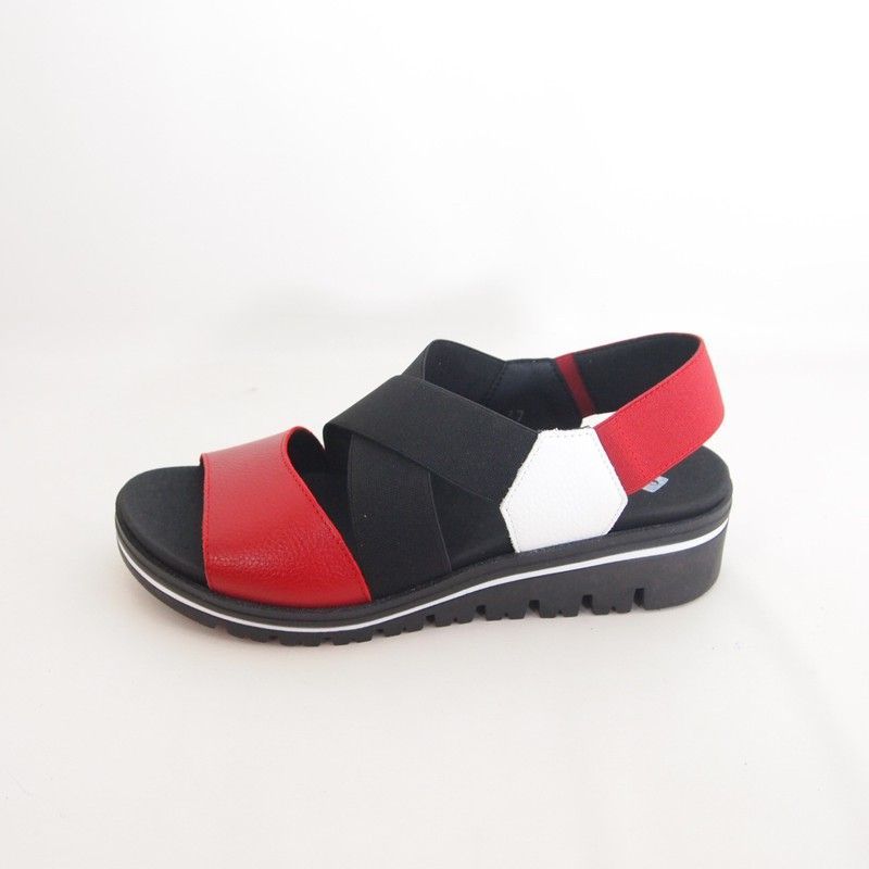 Sandalias Piesanto 220787 Rojo-Blanco-Negro