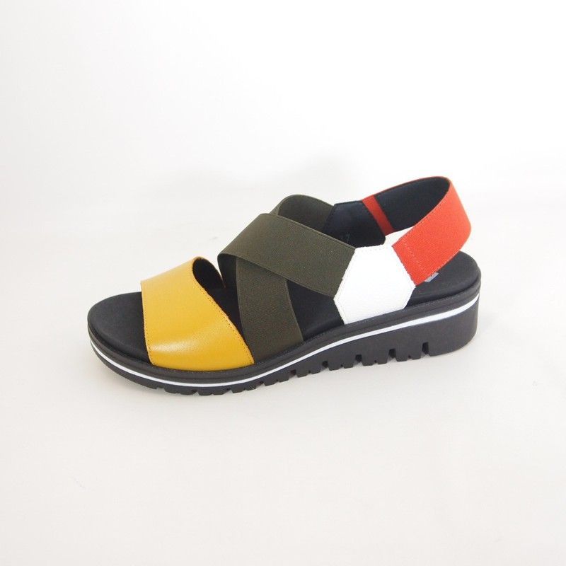 Sandalias Piesanto 230787 Curry-Blanco