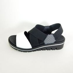 Sandalias Piesanto 240787 Blanco y Negro