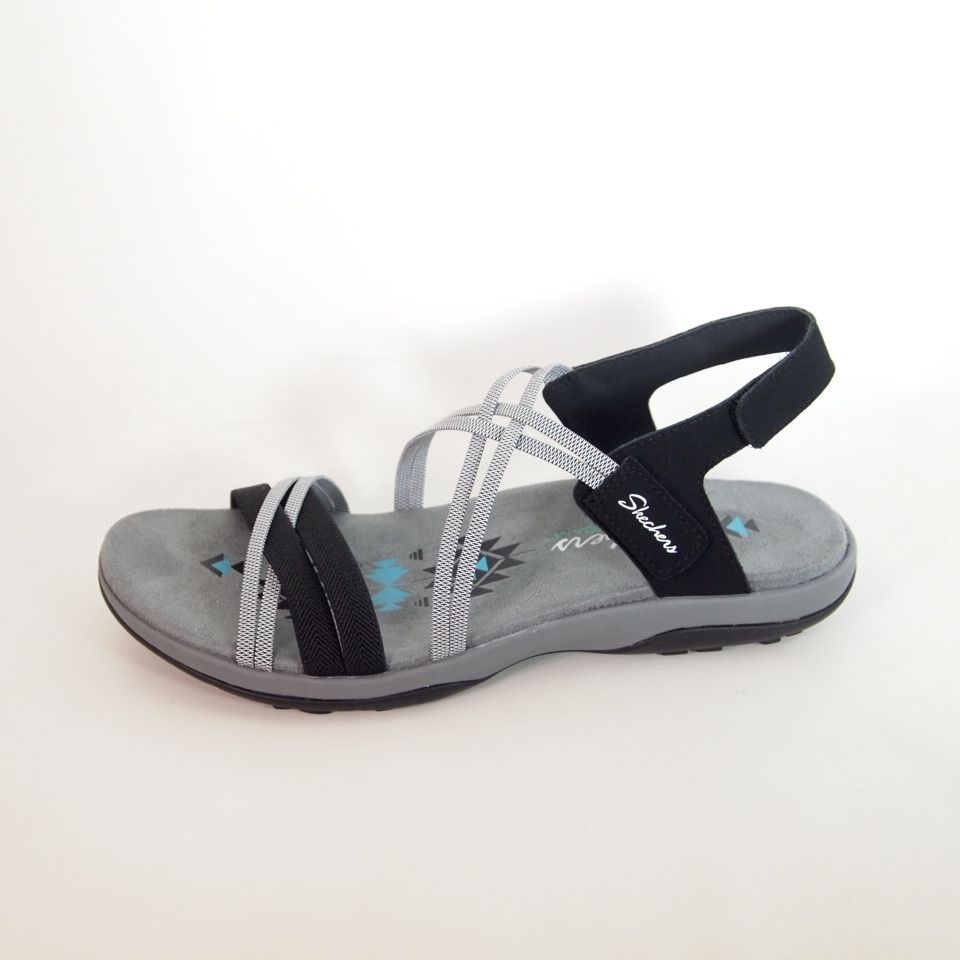 Sandalias Skechers 163112 Reggea Slim Takes Two Gris-Negro