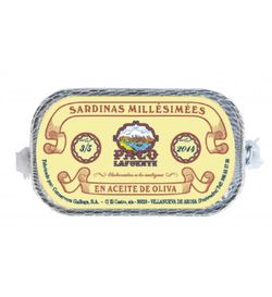 Sardinas en aceite de oliva 3-5 pz paco lafuente rr125 g
