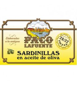 Sardinillas aceite de oliva 20-22 pz paco lafuente ol125 g