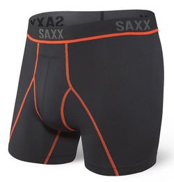 SAXX KINETIC HD BOXER BRIEF BLACK/VERMILLION