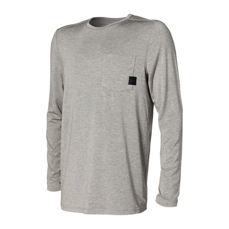 SAXX SLEEPWALKER LS POCKET TEE DARK GREY HEATHER