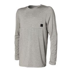 SAXX SLEEPWALKER LS POCKET TEE DARK GREY HEATHER