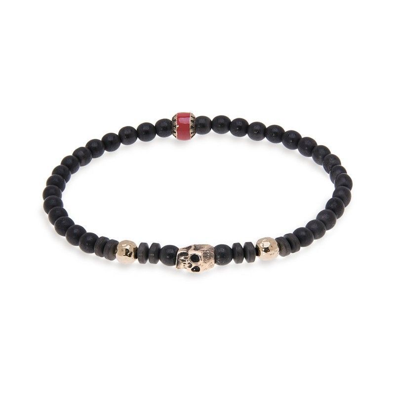 SB050B Pulsera Plata de Palo hombre modelo Skull calavera