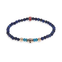 SB055B Pulsera PLATADEPALO Skull calavera de hombre