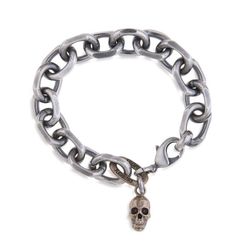 SB089X Pulsera Plata de Palo Skull eslabones calavera