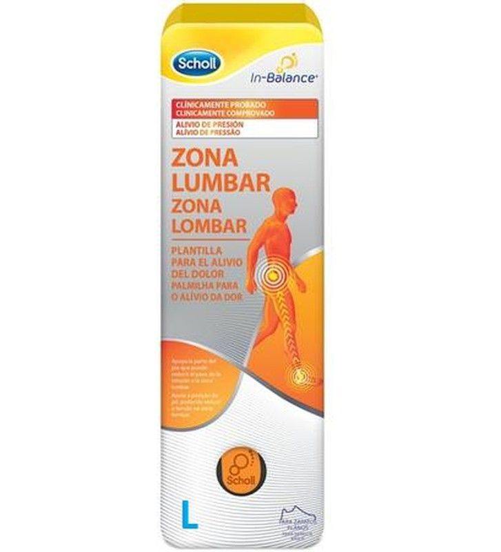 Scholl Plantillas In-Balance Zona Lumbar Talla L 1 Par
