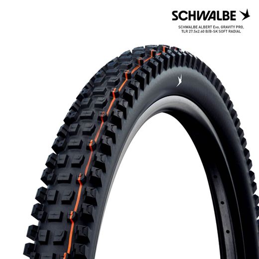 SCHWALBE ALBERT Evo, GRAVITY PRO, TLR 27.5x2.60 B/B-SK SOFT RADIAL