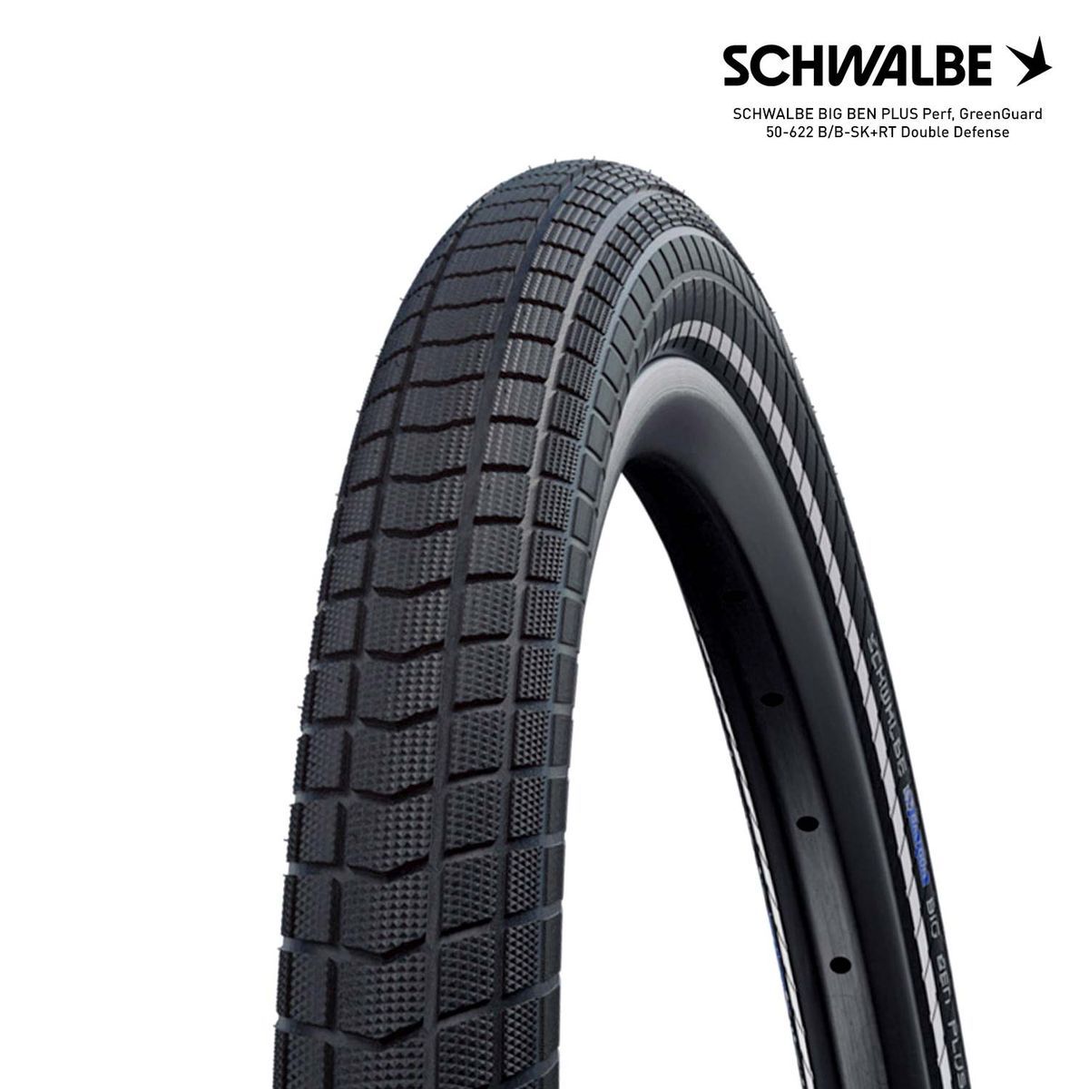 SCHWALBE BIG BEN PLUS Perf, GreenGuard 50-622 B/B-SK+RT Double Defense
