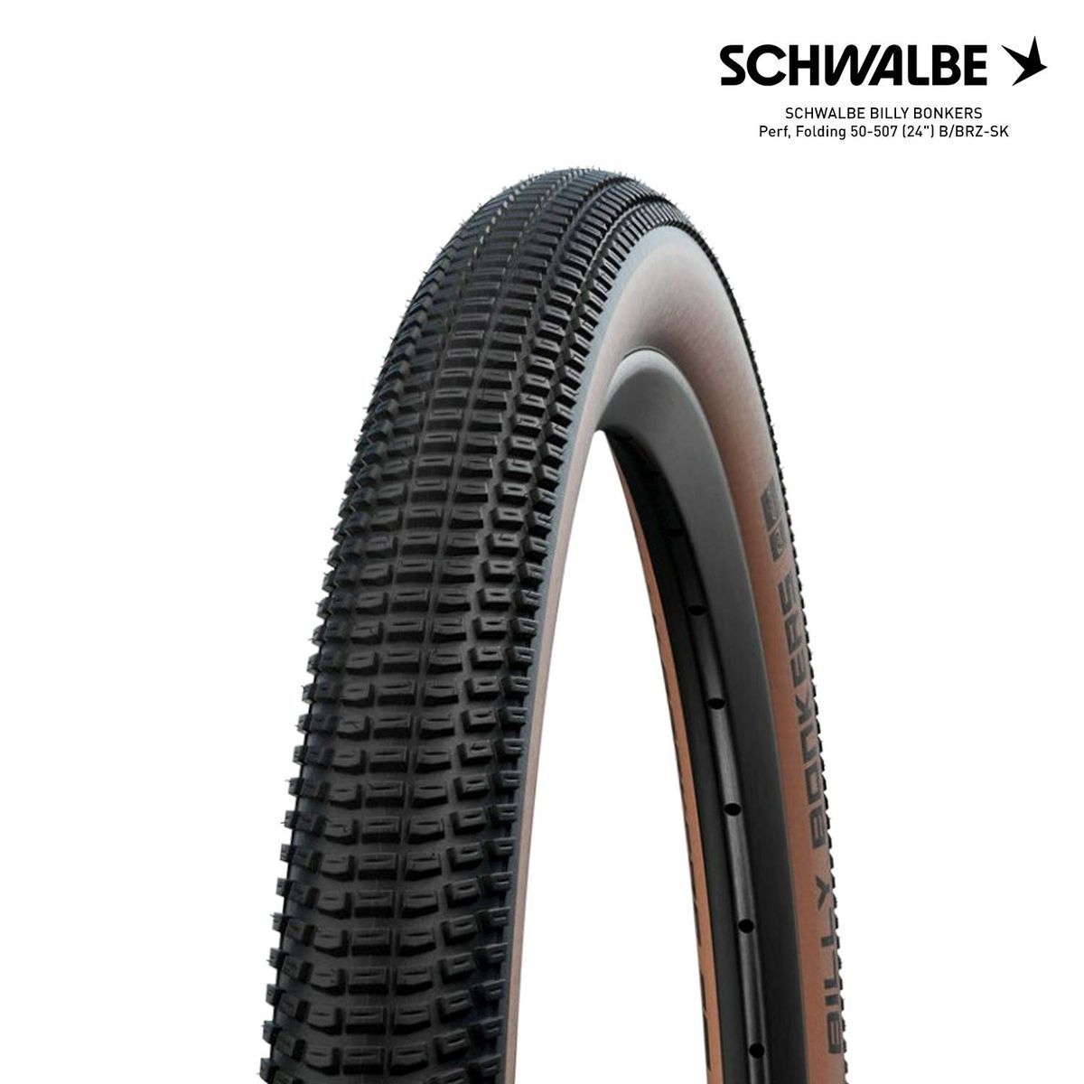 SCHWALBE BILLY BONKERS Perf, Folding 50-507 (24") B/BRZ-SK