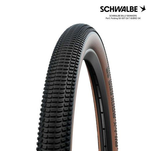 SCHWALBE BILLY BONKERS Perf, Folding 50-507 (24") B/BRZ-SK