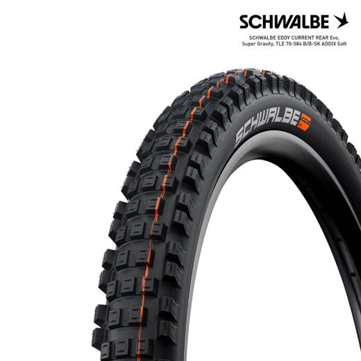 SCHWALBE EDDY CURRENT REAR Evo, Super Gravity, TLE 70-584 B/B-SK ADDIX Soft