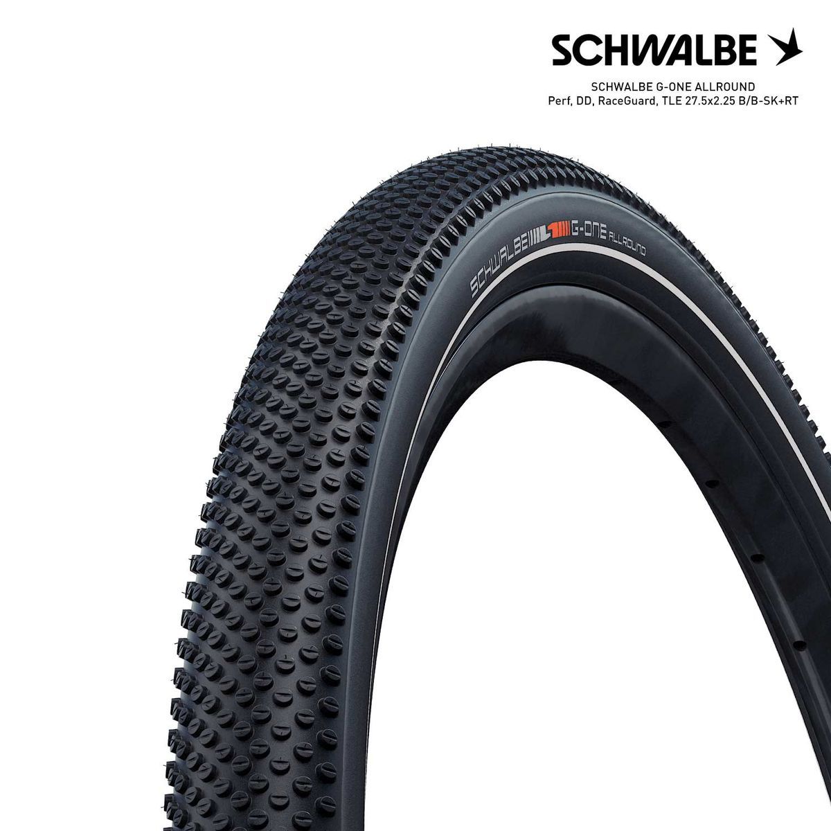 SCHWALBE G-ONE ALLROUND Perf, DD, RaceGuard, TLE 27.5x2.25 B/B-SK+RT