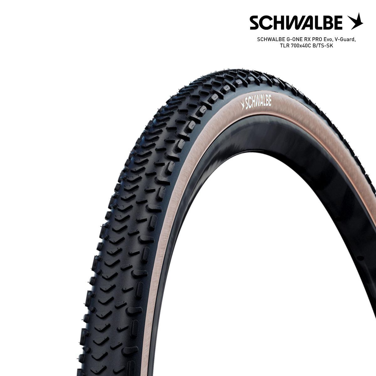 SCHWALBE G-ONE RX PRO Evo, V-Guard, TLR 700x40C B/TS-SK