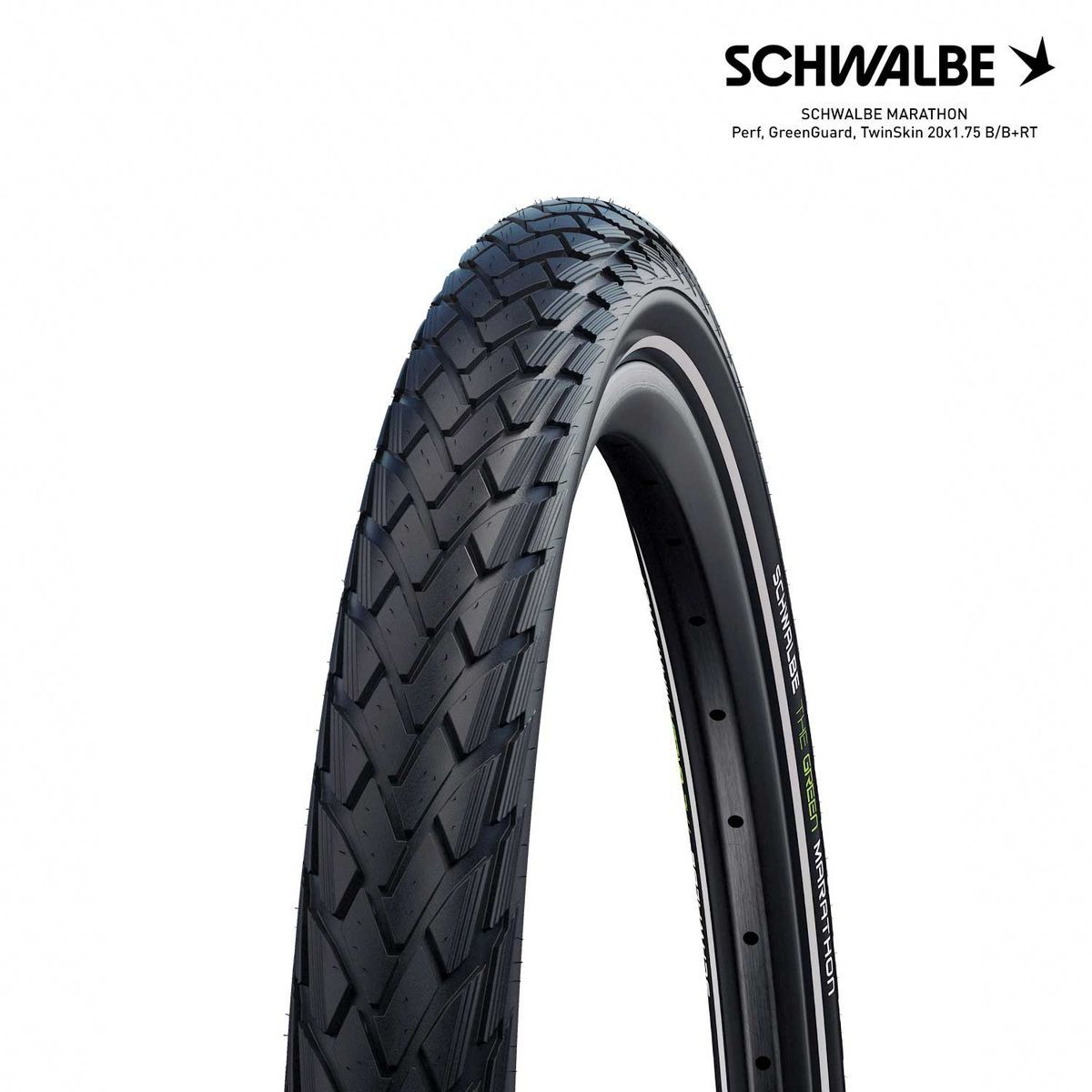 SCHWALBE MARATHON Perf, GreenGuard, TwinSkin 20x1.75 B/B+RT