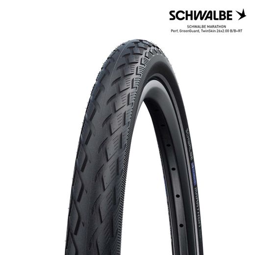 SCHWALBE MARATHON Perf, GreenGuard, TwinSkin 26x2.00 B/B+RT