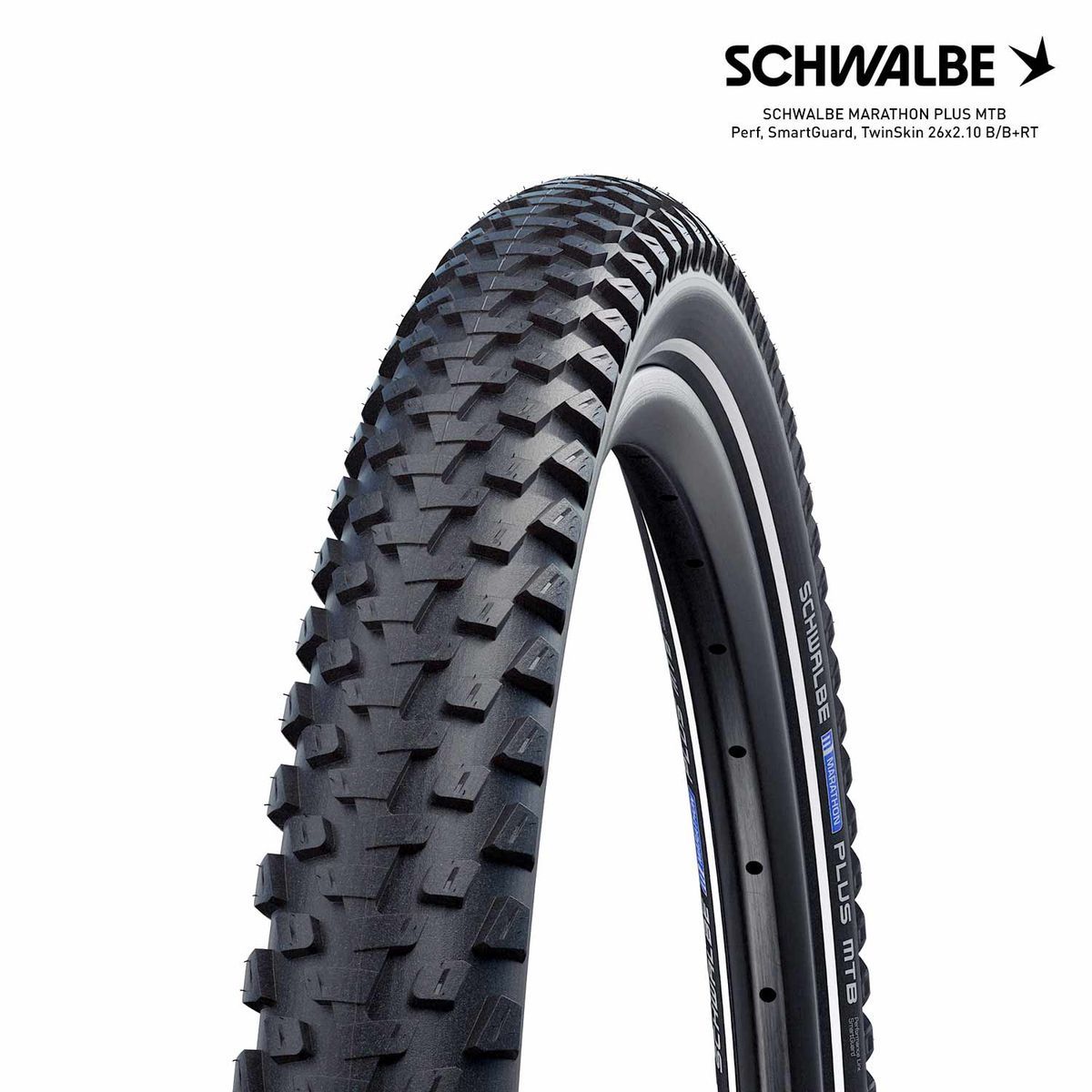 SCHWALBE MARATHON PLUS MTB Perf, SmartGuard, TwinSkin 26x2.10 B/B+RT