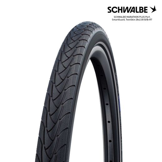 SCHWALBE MARATHON PLUS Perf, SmartGuard, TwinSkin 28x2.00 B/B+RT