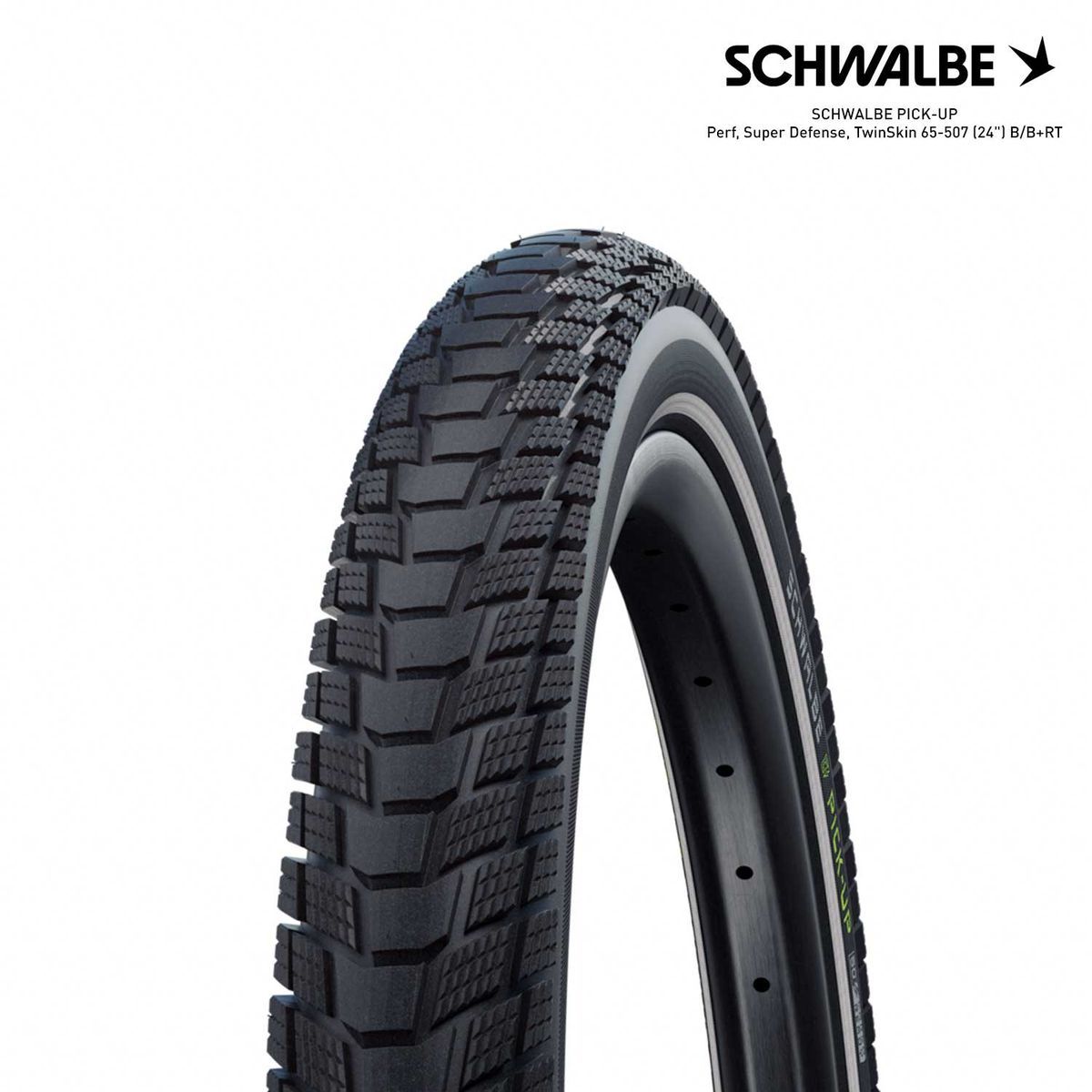 SCHWALBE PICK-UP Perf, Super Defense, TwinSkin 65-507 (24") B/B+RT