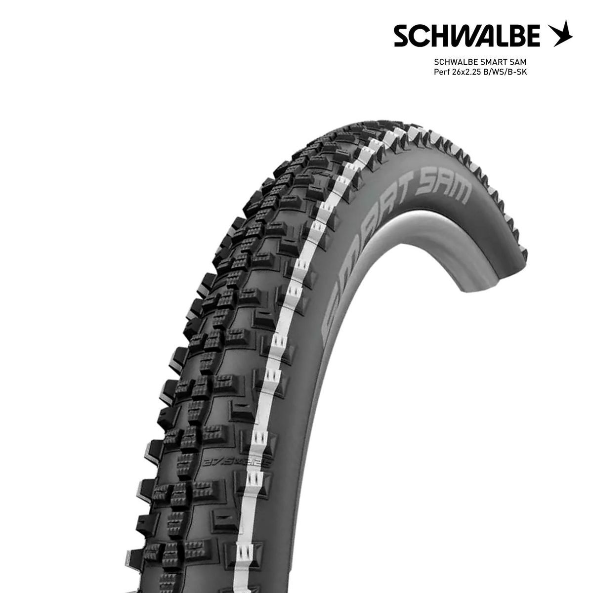 SCHWALBE SMART SAM Perf 26x2.25 B/WS/B-SK