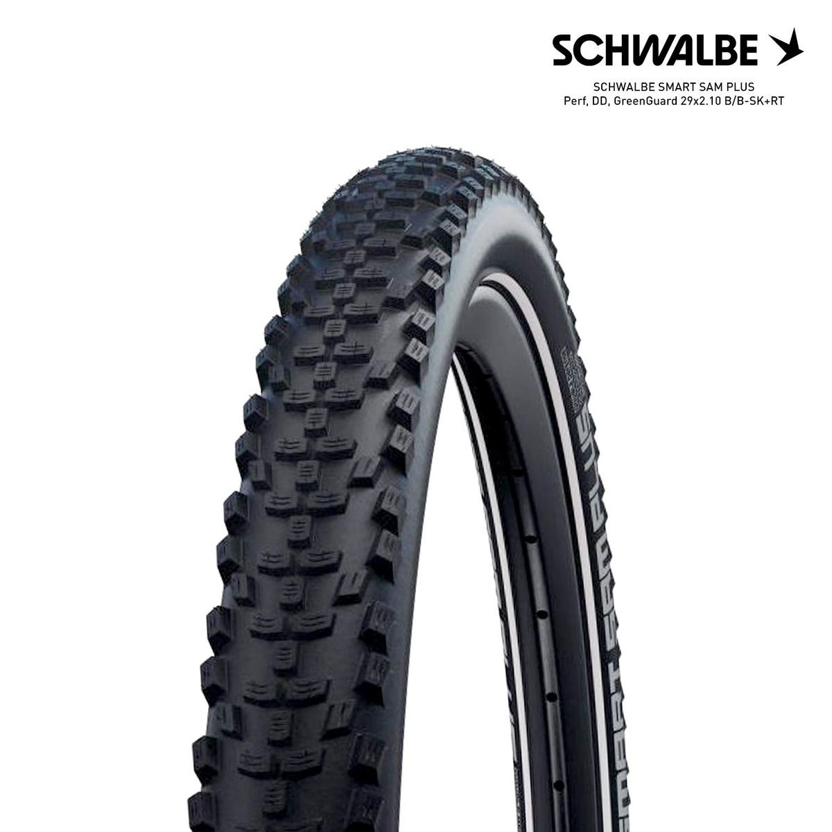 SCHWALBE SMART SAM PLUS Perf, DD, GreenGuard 29x2.10 B/B-SK+RT