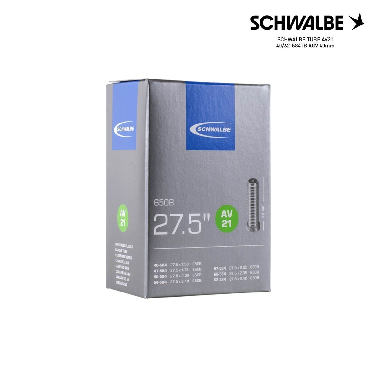 SCHWALBE TUBE AV21 40/62-584 IB AGV 40mm